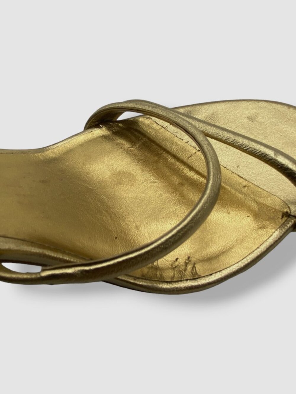 $1495 Rene Caovilla Women's Gold Embellished Metallic Leather Sandal Shoes 42 - Picture 6 of 12